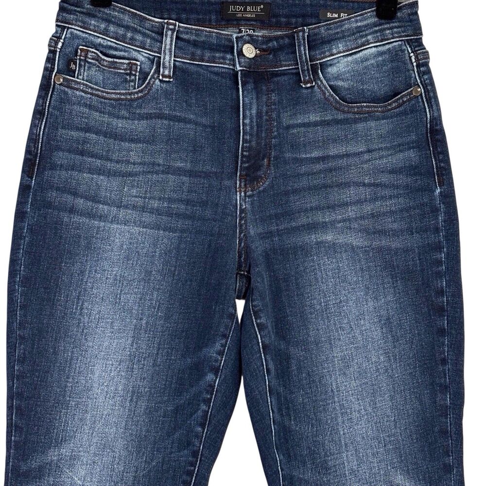Judy Blue Slim Fit Jeans Size 7/28 28X30 Blue Denim Stretch JB82428DK - Picture 3 of 9